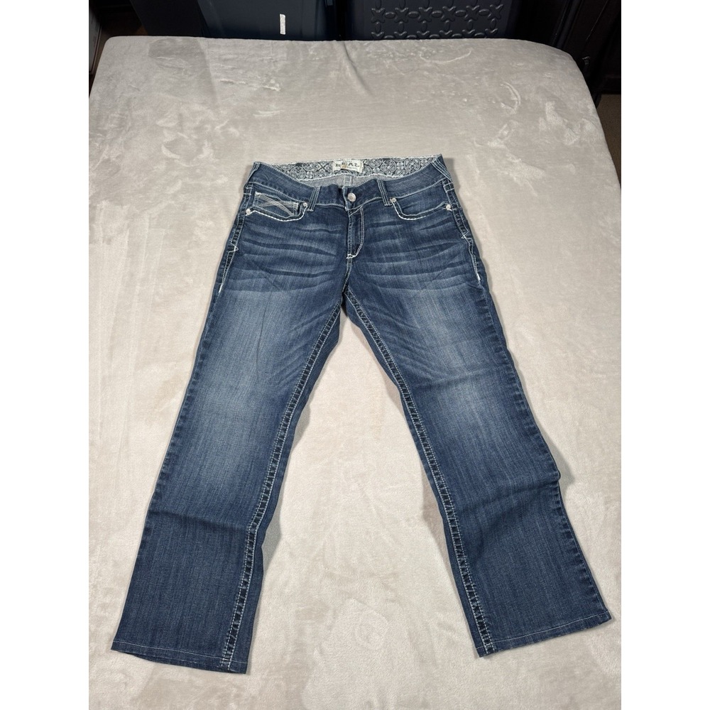 Ariat Real Denim Womens Size 33s Blue Mid Rise Straight Fit